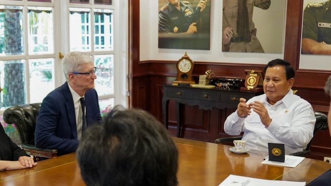 Potret Tim Cook Bersama Presiden Indonesia, Prabowo Subianto Membahas Investasi di Indonesia - Apple