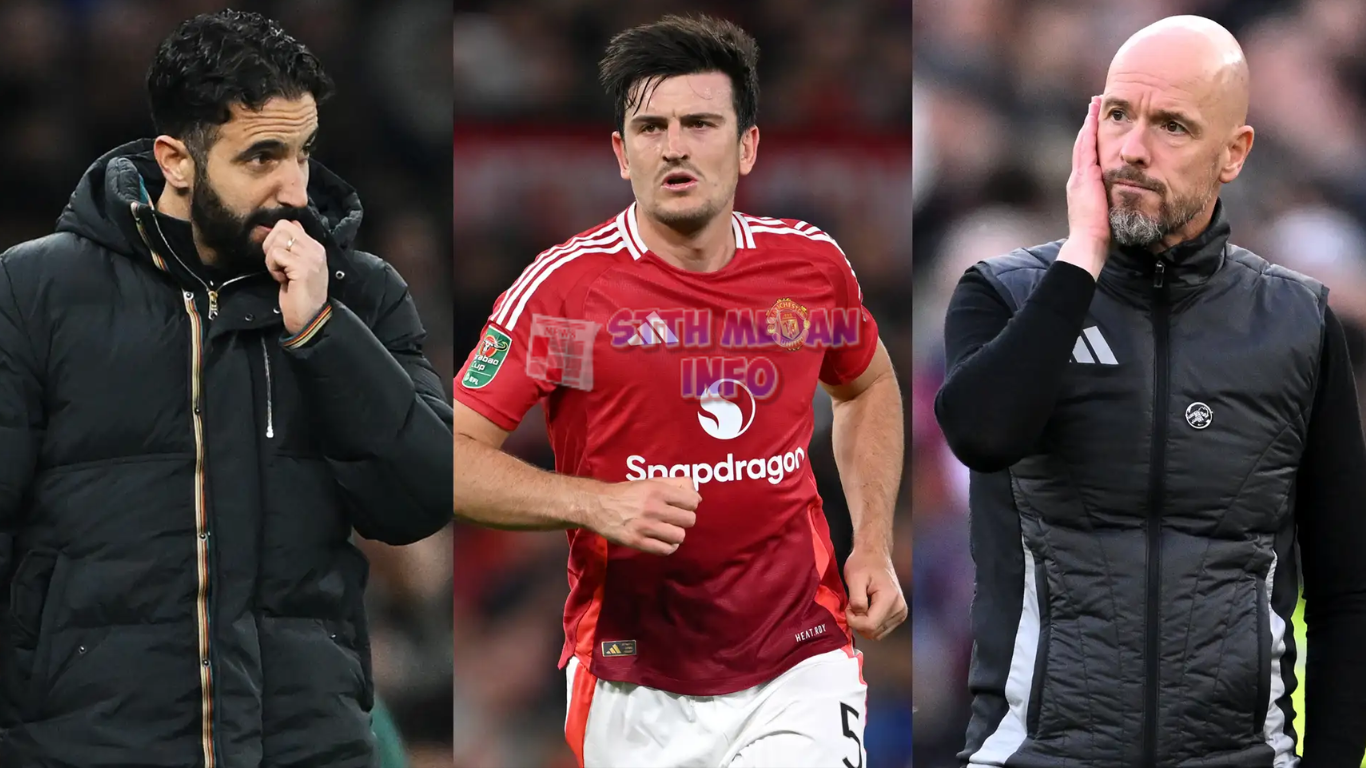 Potret Erik Ten hag, Harry Maguire dan Ruben Amorim - Goal.com