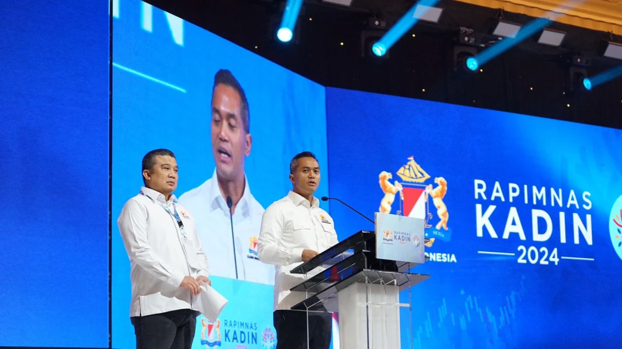 Potret Anindya Bakrie Kukuhkan Pengurus Kadin Periode 2024-2029