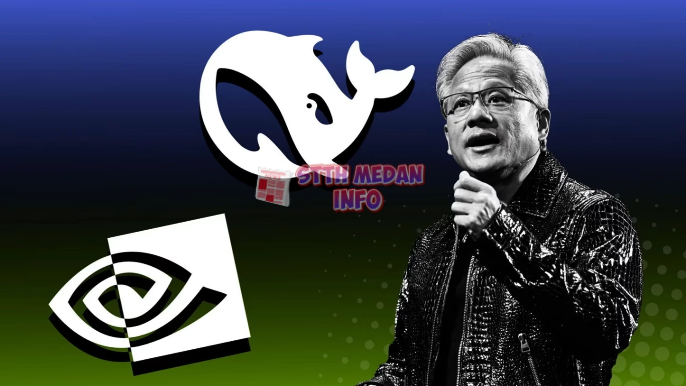 Ilustrasi Deepseek dan Jensen Huang - ft.com