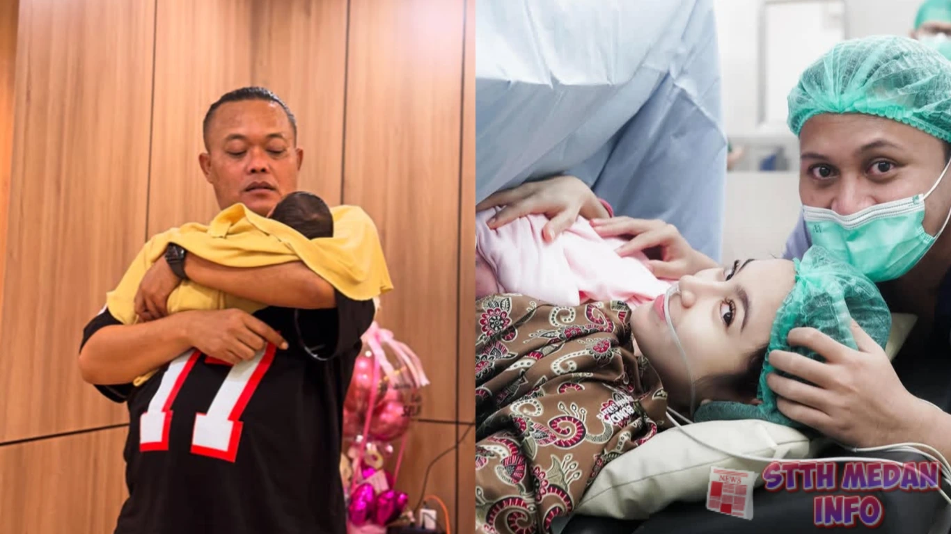 Potret Sule tengah Menggendong sang cucu (Kiri) dan Proses Bersalin dari pasangan Rizky Febian dan Mahalini - Instagram